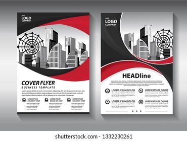 Business abstract vector template. Brochure design, cover modern layout, annual report, poster, flyer in A4 with colorful triangles, geometric shapes for tech, science, market with light background
