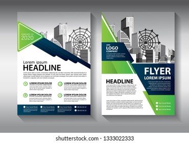 Business abstract vector template. Brochure design, cover modern layout, annual report, poster, flyer in A4 with colorful triangles, geometric shapes for tech, science, market with light background