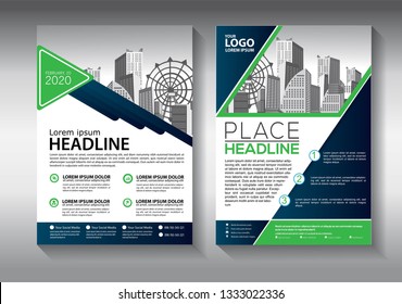 Business abstract vector template. Brochure design, cover modern layout, annual report, poster, flyer in A4 with colorful triangles, geometric shapes for tech, science, market with light background