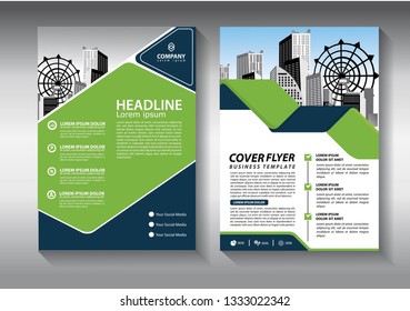 Business abstract vector template. Brochure design, cover modern layout, annual report, poster, flyer in A4 with colorful triangles, geometric shapes for tech, science, market with light background
