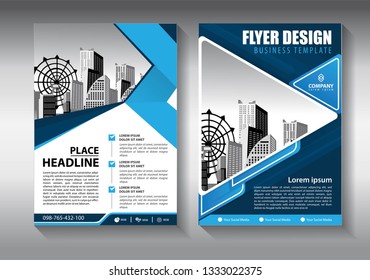 Business abstract vector template. Brochure design, cover modern layout, annual report, poster, flyer in A4 with colorful triangles, geometric shapes for tech, science, market with light background