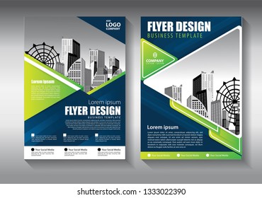 Business abstract vector template. Brochure design, cover modern layout, annual report, poster, flyer in A4 with colorful triangles, geometric shapes for tech, science, market with light background