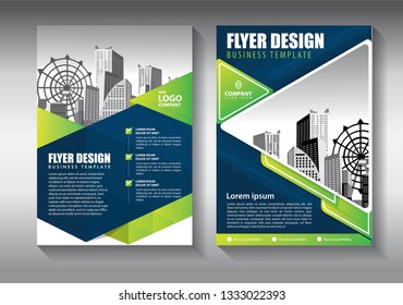 Business abstract vector template. Brochure design, cover modern layout, annual report, poster, flyer in A4 with colorful triangles, geometric shapes for tech, science, market with light background