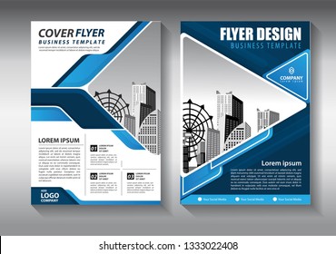 Business abstract vector template. Brochure design, cover modern layout, annual report, poster, flyer in A4 with colorful triangles, geometric shapes for tech, science, market with light background