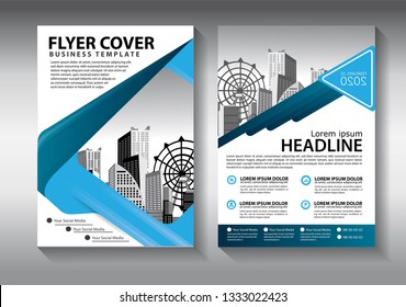 Business abstract vector template. Brochure design, cover modern layout, annual report, poster, flyer in A4 with colorful triangles, geometric shapes for tech, science, market with light background