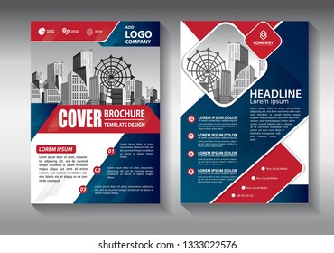 Business abstract vector template. Brochure design, cover modern layout, annual report, poster, flyer in A4 with colorful triangles, geometric shapes for tech, science, market with light background