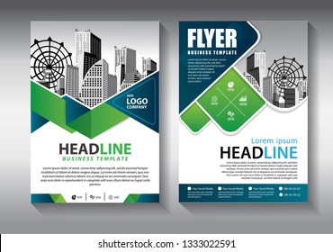 Business abstract vector template. Brochure design, cover modern layout, annual report, poster, flyer in A4 with colorful triangles, geometric shapes for tech, science, market with light background