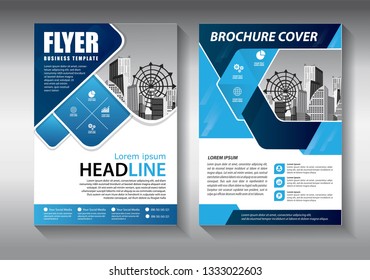 Business abstract vector template. Brochure design, cover modern layout, annual report, poster, flyer in A4 with colorful triangles, geometric shapes for tech, science, market with light background