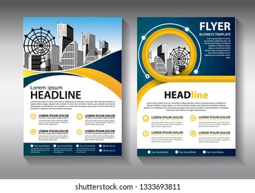 Business abstract vector template. Brochure design, cover modern layout, annual report, poster, flyer in A4 with colorful geometric shapes for tech, science, market with light background