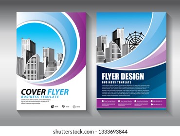 Business abstract vector template. Brochure design, cover modern layout, annual report, poster, flyer in A4 with colorful geometric shapes for tech, science, market with light background