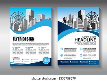 Business abstract vector template. Brochure design, cover modern layout, annual report, poster, flyer in A4 with colorful triangles, geometric shapes for tech, science, market with light background