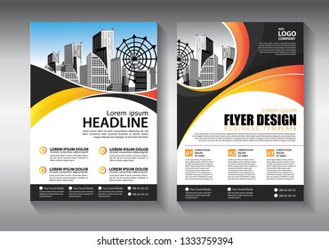 Business abstract vector template. Brochure design, cover modern layout, annual report, poster, flyer in A4 with colorful triangles, geometric shapes for tech, science, market with light background