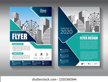 Brochure Design Template Vector Flyers Report Stock Vector (Royalty ...