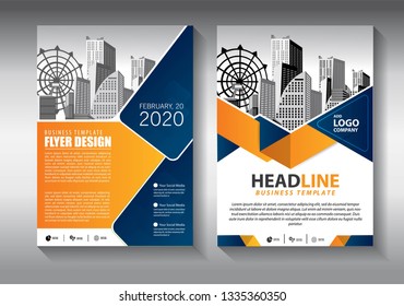 Business abstract vector template. Brochure design, cover modern layout, annual report, poster, flyer in A4 with colorful triangles, geometric shapes for tech, science, market with light background