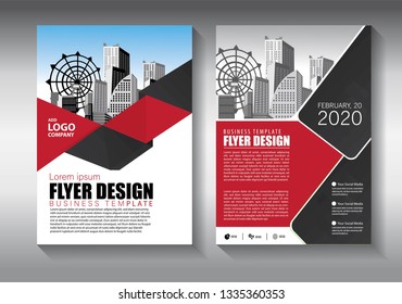 Business abstract vector template. Brochure design, cover modern layout, annual report, poster, flyer in A4 with colorful triangles, geometric shapes for tech, science, market with light background