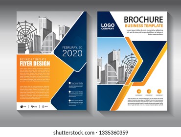 Business abstract vector template. Brochure design, cover modern layout, annual report, poster, flyer in A4 with colorful triangles, geometric shapes for tech, science, market with light background