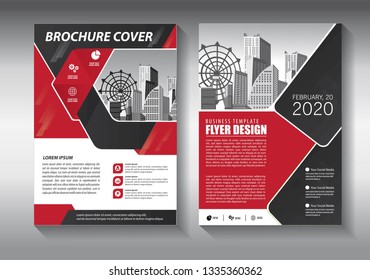 Business abstract vector template. Brochure design, cover modern layout, annual report, poster, flyer in A4 with colorful triangles, geometric shapes for tech, science, market with light background