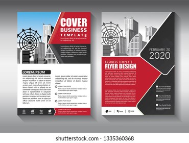 Business abstract vector template. Brochure design, cover modern layout, annual report, poster, flyer in A4 with colorful triangles, geometric shapes for tech, science, market with light background