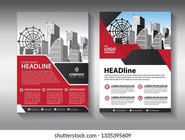 Business abstract vector template. Brochure design, cover modern layout, annual report, poster, flyer in A4 with colorful triangles, geometric shapes for tech, science, market with light background