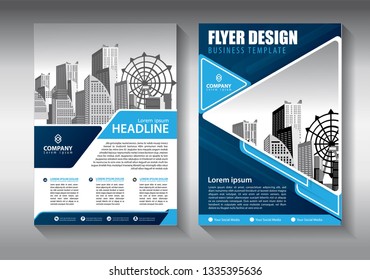 Business abstract vector template. Brochure design, cover modern layout, annual report, poster, flyer in A4 with colorful triangles, geometric shapes for tech, science, market with light background
