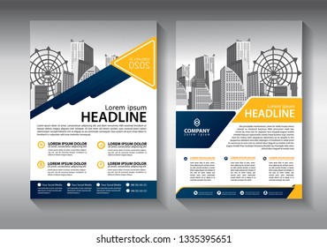 Business abstract vector template. Brochure design, cover modern layout, annual report, poster, flyer in A4 with colorful triangles, geometric shapes for tech, science, market with light background