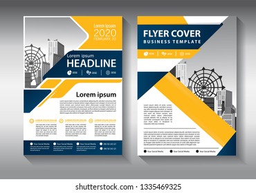 Business abstract vector template. Brochure design, cover modern layout, annual report, poster, flyer in A4 with colorful triangles, geometric shapes for tech, science, market with light background