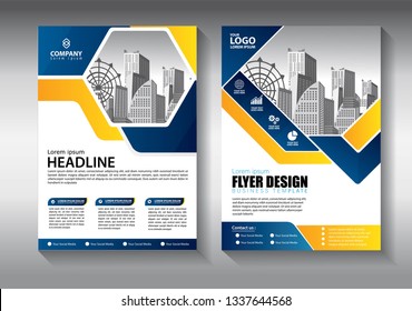 Business abstract vector template. Brochure design, cover modern layout, annual report, poster, flyer in A4 with colorful triangles, geometric shapes for tech, science, market with light background