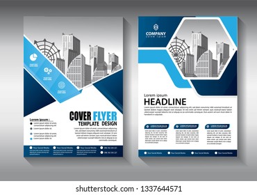 Business abstract vector template. Brochure design, cover modern layout, annual report, poster, flyer in A4 with colorful triangles, geometric shapes for tech, science, market with light background