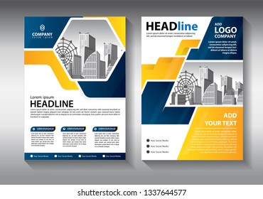 Business abstract vector template. Brochure design, cover modern layout, annual report, poster, flyer in A4 with colorful triangles, geometric shapes for tech, science, market with light background