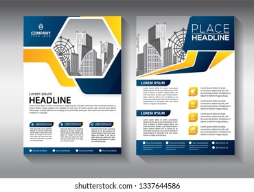 Business abstract vector template. Brochure design, cover modern layout, annual report, poster, flyer in A4 with colorful triangles, geometric shapes for tech, science, market with light background