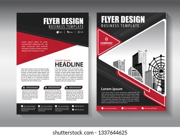 Business abstract vector template. Brochure design, cover modern layout, annual report, poster, flyer in A4 with colorful triangles, geometric shapes for tech, science, market with light background