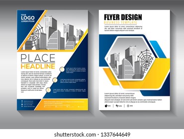 Business abstract vector template. Brochure design, cover modern layout, annual report, poster, flyer in A4 with colorful triangles, geometric shapes for tech, science, market with light background