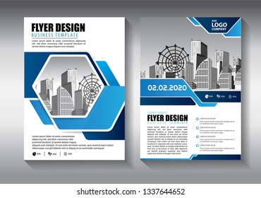 Business abstract vector template. Brochure design, cover modern layout, annual report, poster, flyer in A4 with colorful triangles, geometric shapes for tech, science, market with light background