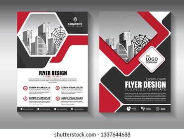 Business abstract vector template. Brochure design, cover modern layout, annual report, poster, flyer in A4 with colorful triangles, geometric shapes for tech, science, market with light background