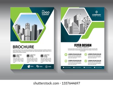 Business abstract vector template. Brochure design, cover modern layout, annual report, poster, flyer in A4 with colorful triangles, geometric shapes for tech, science, market with light background