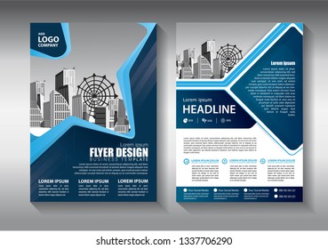 Business abstract vector template. Brochure design, cover modern layout, annual report, poster, flyer in A4 with colorful triangles, geometric shapes for tech, science, market with light background