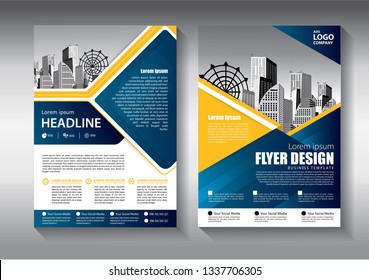 Business abstract vector template. Brochure design, cover modern layout, annual report, poster, flyer in A4 with colorful triangles, geometric shapes for tech, science, market with light background