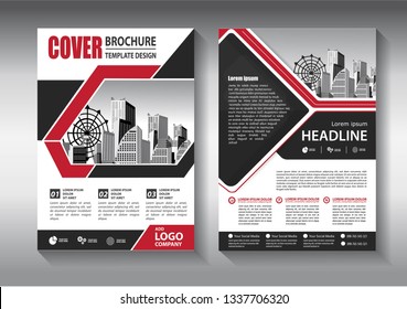 Business abstract vector template. Brochure design, cover modern layout, annual report, poster, flyer in A4 with colorful triangles, geometric shapes for tech, science, market with light background
