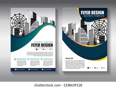 Business abstract vector template. Brochure design, cover modern layout, annual report, poster, flyer in A4 with colorful triangles, geometric shapes for tech, science, market with light background