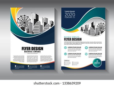 Business abstract vector template. Brochure design, cover modern layout, annual report, poster, flyer in A4 with colorful triangles, geometric shapes for tech, science, market with light background