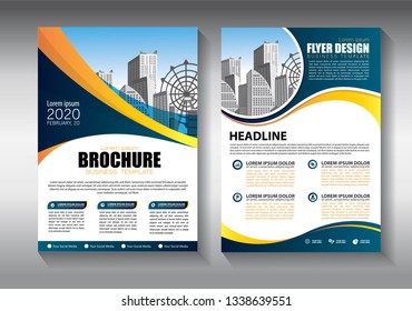 Business abstract vector template. Brochure design, cover modern layout, annual report, poster, flyer in A4 with colorful triangles, geometric shapes for tech, science, market with light background