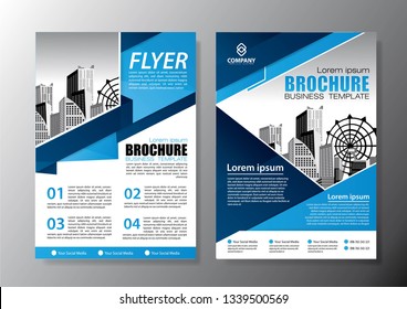 Business abstract vector template. Brochure design, cover modern layout, annual report, poster, flyer in A4 with colorful triangles, geometric shapes for tech, science, market with light background