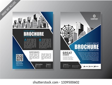 Business abstract vector template. Brochure design, cover modern layout, annual report, poster, flyer in A4 with colorful triangles, geometric shapes for tech, science, market with light background