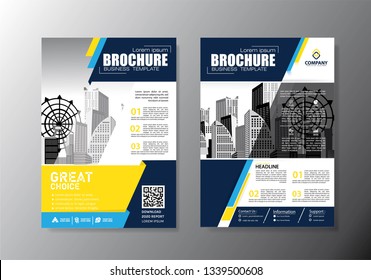 Business abstract vector template. Brochure design, cover modern layout, annual report, poster, flyer in A4 with colorful triangles, geometric shapes for tech, science, market with light background