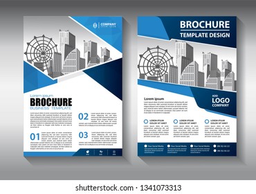 Business abstract vector template. Brochure design, cover modern layout, annual report, poster, flyer in A4 with colorful triangles, geometric shapes for tech, science, market with light background