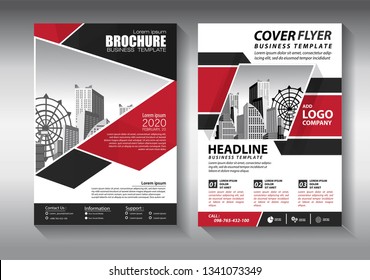 Business abstract vector template. Brochure design, cover modern layout, annual report, poster, flyer in A4 with colorful triangles, geometric shapes for tech, science, market with light background