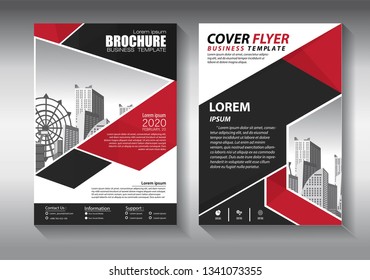 Business abstract vector template. Brochure design, cover modern layout, annual report, poster, flyer in A4 with colorful triangles, geometric shapes for tech, science, market with light background