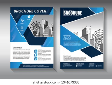 Business abstract vector template. Brochure design, cover modern layout, annual report, poster, flyer in A4 with colorful triangles, geometric shapes for tech, science, market with light background