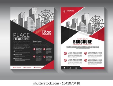 Business abstract vector template. Brochure design, cover modern layout, annual report, poster, flyer in A4 with colorful triangles, geometric shapes for tech, science, market with light background