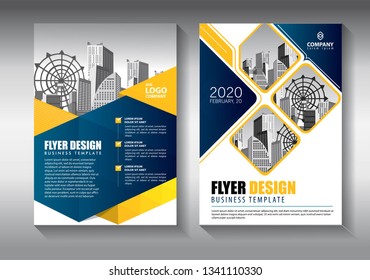 Business abstract vector template. Brochure design, cover modern layout, annual report, poster, flyer in A4 with colorful triangles, geometric shapes for tech, science, market with light background